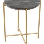 Gray and Gold Round Modern Glam Steel Frame Side Table 13 Gray and Gold Round Modern Glam Steel Frame Side Table