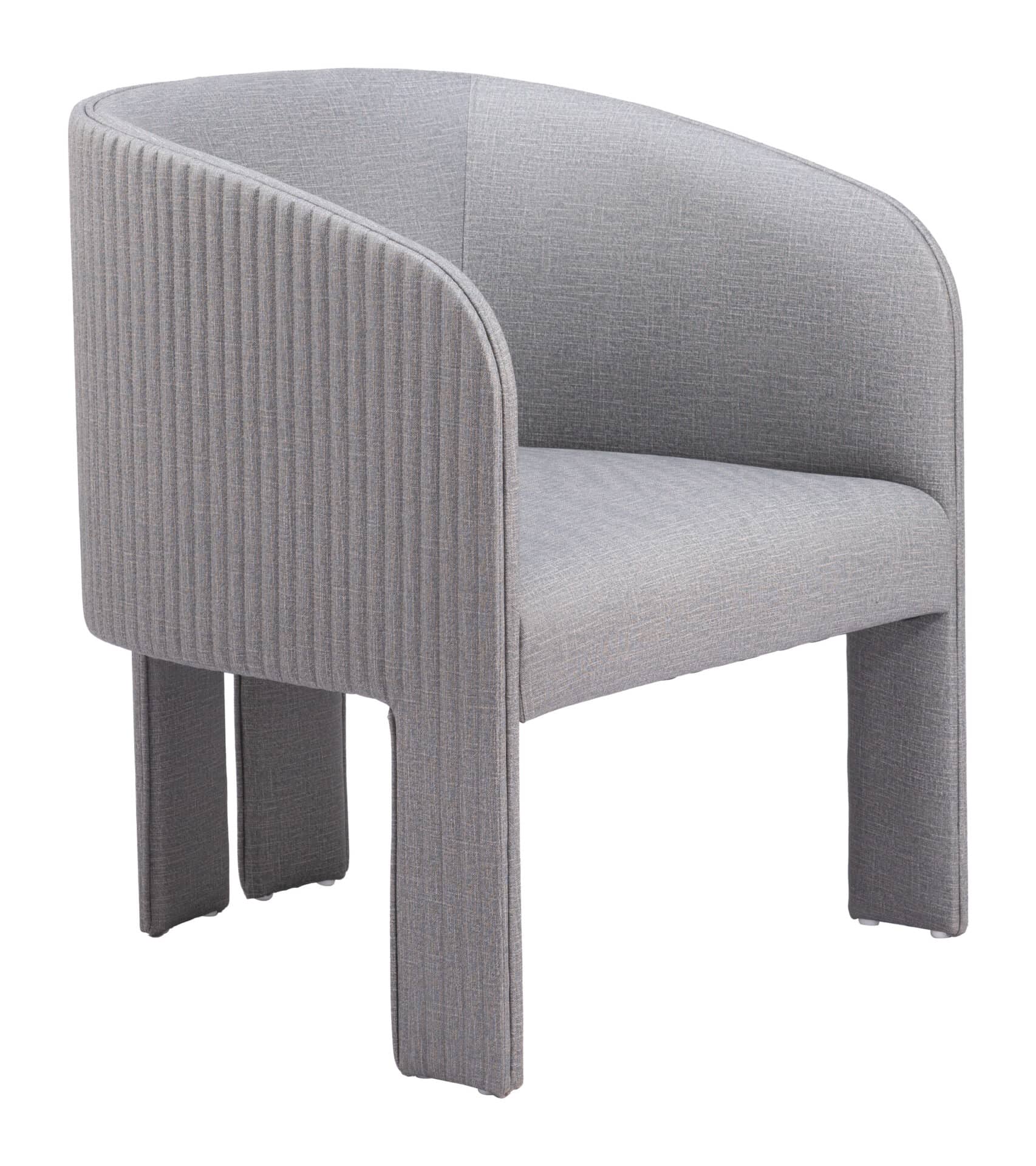 Slate Gray Modern Accent Chair with Armrest Support 4 Slate Gray Modern Accent Chair with Armrest Support - Image 4