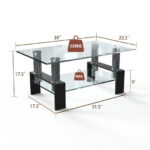Modern Glass Coffee Table with Stainless Steel Legs and Storage Shelves 25 Modern Glass Coffee Table with Stainless Steel Legs and Storage Shelves