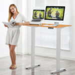 Adjustable Electric Standing Desk with Memory and Spacious Tabletop