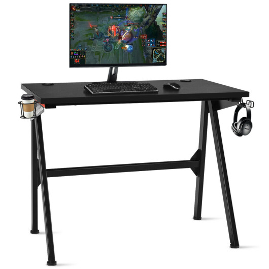 Ergonomic Gaming Desk with Cup Holder and Headphone Hook 7 Ergonomic Gaming Desk with Cup Holder and Headphone Hook - Image 7