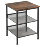 Industrial Side Table with Adjustable Mesh Shelves and Sturdy Frame 10 Industrial Side Table with Adjustable Mesh Shelves and Sturdy Frame