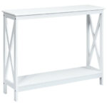 X-Design 2-Tier Console Table with Open Shelf Storage