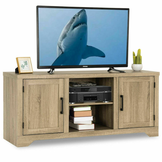 Rustic 58-Inch TV Stand with Storage and Adjustable Shelves 7 Rustic 58-Inch TV Stand with Storage and Adjustable Shelves - Image 7