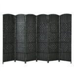 6.5 Ft Tall 6-Panel Folding Room Divider Screen
