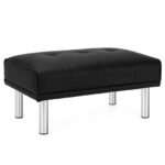 Tufted Ottoman Bench with Stainless Steel Legs for Living Room 17 Tufted Ottoman Bench with Stainless Steel Legs for Living Room