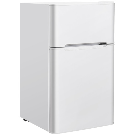 Compact 3.2 Cu Ft Stainless Steel Refrigerator with Freezer