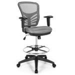 Ergonomic Drafting Chair with Adjustable Armrests and Footrest