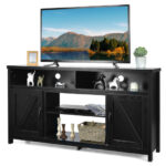 59 Inch Media Console with Barn Doors and Storage 25 59 Inch Media Console with Barn Doors and Storage