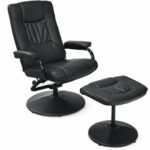 Ergonomic Swivel Recliner Chair with Adjustable Ottoman (Set of 2)