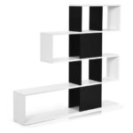 5 Tier Ladder Corner Bookshelf with Storage Rack