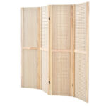 Foldable 5 ft Pegboard Room Divider Privacy Screen (4 Panels)