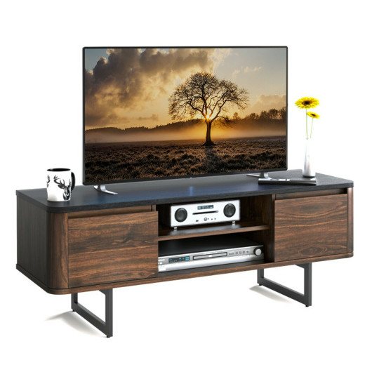 Vintage Walnut TV Stand with Storage for TVs up to 55 Inch 7 Vintage Walnut TV Stand with Storage for TVs up to 55 Inch - Image 7