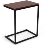 L-Shaped Side Table Laptop Stand for Sofa or End Table