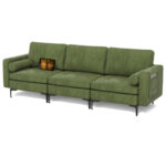 Modular L-Shaped Sectional Sofa with Storage and USB Ports