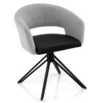 Swivel Sherpa Accent Chair with Steel Legs and Hollow Back 10 Swivel Sherpa Accent Chair with Steel Legs and Hollow Back