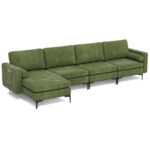 Modular L Shaped Sectional Sofa with Storage and USB Ports