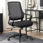 Ergonomic Black Mesh Chair with Adjustable Height and Lumbar Support