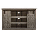 Rustic Sliding Barn Door TV Stand with Adjustable Storage Shelves 18 Rustic Sliding Barn Door TV Stand with Adjustable Storage Shelves