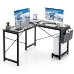 L-Shaped Reversible Computer Desk with Storage Pocket and CPU Stand 10 L-Shaped Reversible Computer Desk with Storage Pocket and CPU Stand