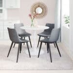 Modern Scoop Dining Chair with Steel Frame - Gray (Set of 2) 11 Modern Scoop Dining Chair with Steel Frame - Gray (Set of 2)