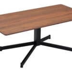 Adjustable Height Coffee Table with Laminate Top and Steel Base