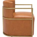 Modern Faux Leather Accent Chair with Brushed Steel Frame 10 Modern Faux Leather Accent Chair with Brushed Steel Frame