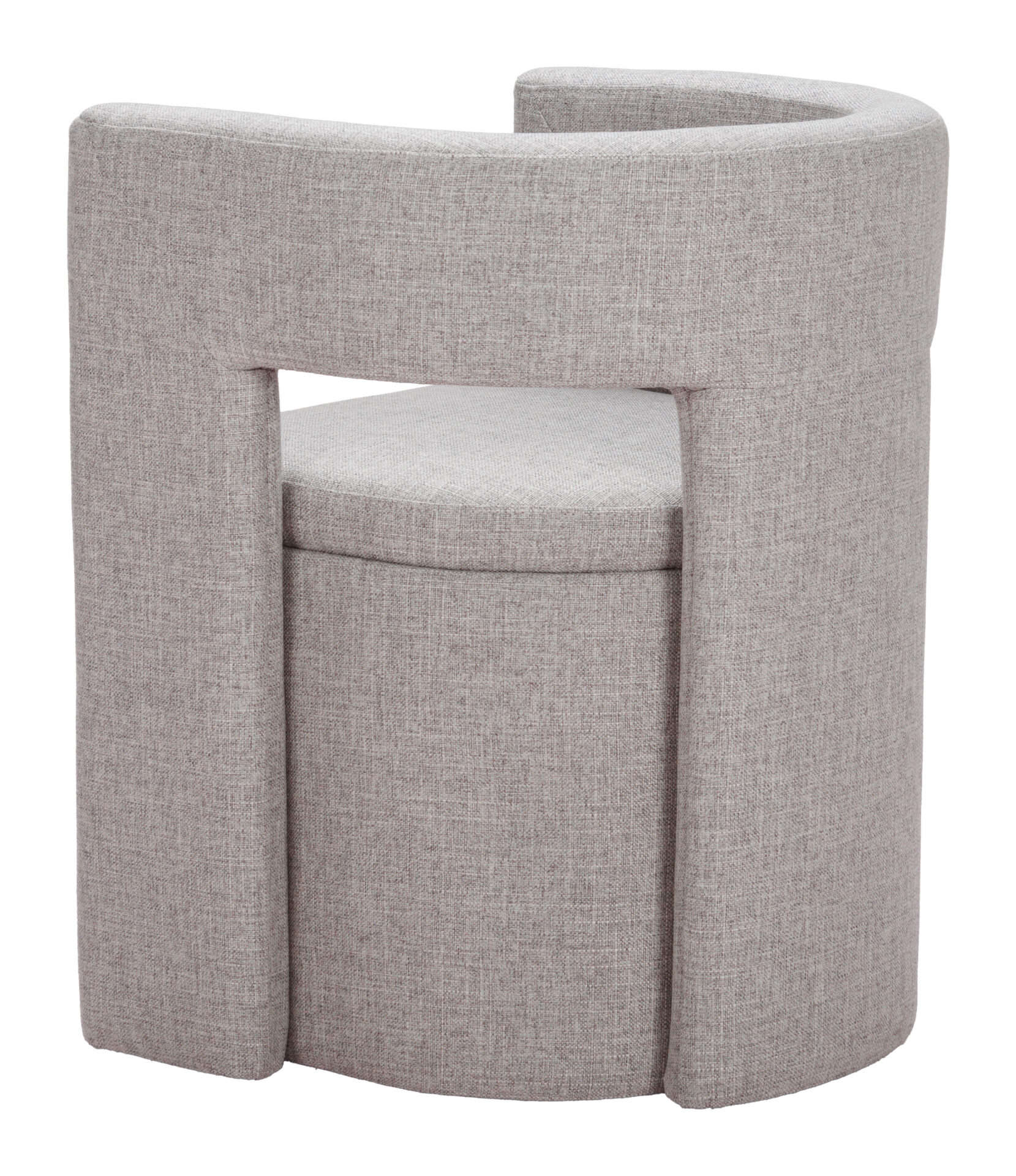 Versatile Gray Dining Chair with Hidden Storage Compartment and Armrests 5 Versatile Gray Dining Chair with Hidden Storage Compartment and Armrests - Image 5