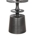 Modern Black Aluminum Side Table with Round Top and Rubber Feet 6 Modern Black Aluminum Side Table with Round Top and Rubber Feet
