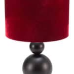Boho Art Deco Red Table Lamp with Modern Accents