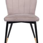 Gray Velvet Mid-Century Dining Chair with Tufted Seat (Set of 2) 12 Gray Velvet Mid-Century Dining Chair with Tufted Seat (Set of 2)