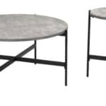Modern Gray and Black Round Coffee Table Set (2-Piece) 16 Modern Gray and Black Round Coffee Table Set (2-Piece)