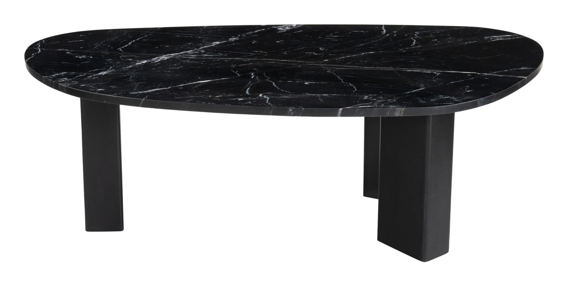 Black Marble Top Coffee Table with Minimalist Design and Durability 3 Black Marble Top Coffee Table with Minimalist Design and Durability - Image 3