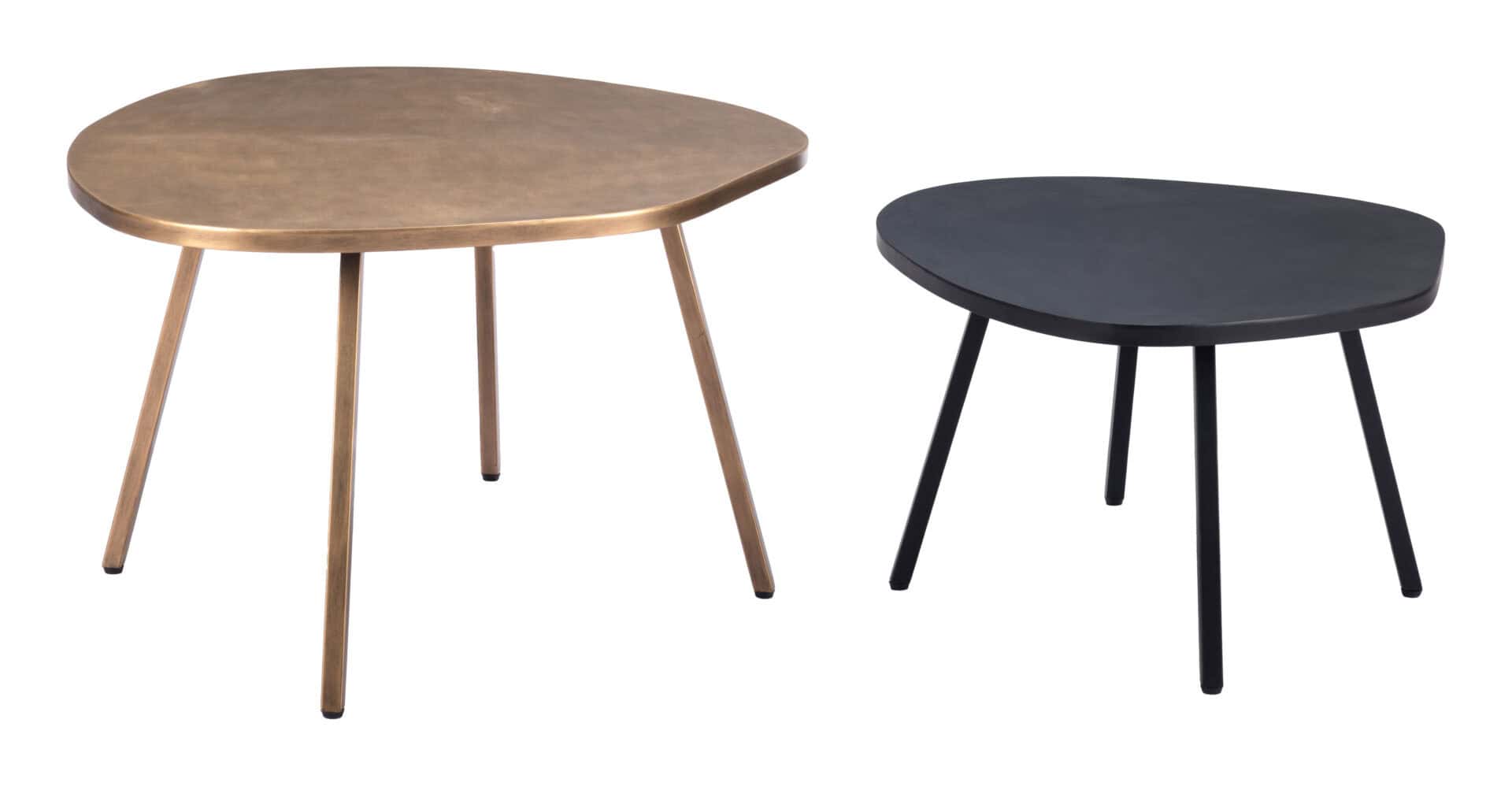 Modern Brass & Black Coffee Table Set (2-Piece) 6 Modern Brass & Black Coffee Table Set (2-Piece) - Image 6