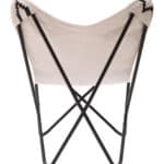 Boho Modern Accent Chair with Cotton Seat and Steel Frame 17 Boho Modern Accent Chair with Cotton Seat and Steel Frame