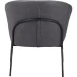 Boho Chic Faux Leather Accent Chair with Steel Legs Vintage Gray 16 Boho Chic Faux Leather Accent Chair with Steel Legs Vintage Gray