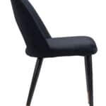 Modern Black Velvet Dining Chair with Steel Legs (Set of 2) 13 Modern Black Velvet Dining Chair with Steel Legs (Set of 2)