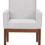 Ivory Dining Chair with Arms and Wooden Frame 10 Ivory Dining Chair with Arms and Wooden Frame