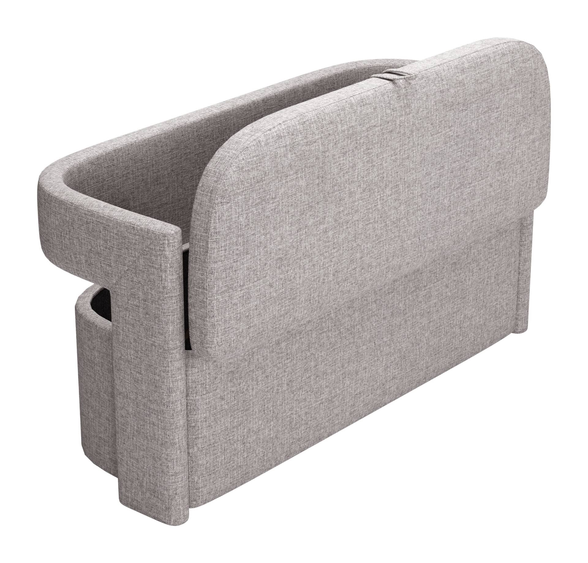 Gray Storage Bench with Hidden Compartment and Armrests 6 Gray Storage Bench with Hidden Compartment and Armrests - Image 6