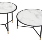 Mid-Century Modern Marble-Print Coffee Table Set (Set of 2) 15 Mid-Century Modern Marble-Print Coffee Table Set (Set of 2)