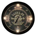 East Carolina University 14-Inch Black Indoor/Outdoor LED Logo Thermometer