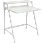 2-Tier White Contemporary Glass Top Desk 10 2-Tier White Contemporary Glass Top Desk