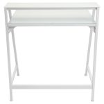 2-Tier White Contemporary Glass Top Desk 13 2-Tier White Contemporary Glass Top Desk