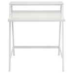 2-Tier White Contemporary Glass Top Desk 14 2-Tier White Contemporary Glass Top Desk