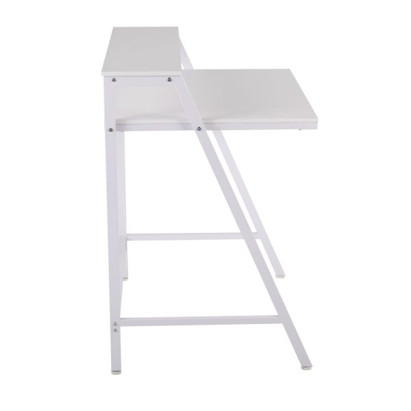 2 Tier White Contemporary Office Desk 1