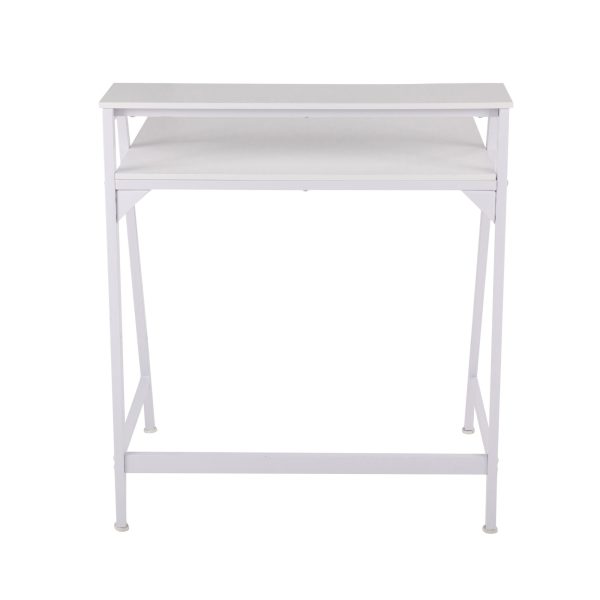 2 Tier White Contemporary Office Desk 3