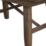 Espresso Acacia Wood Farmhouse Dining Table with Cross Bar Base