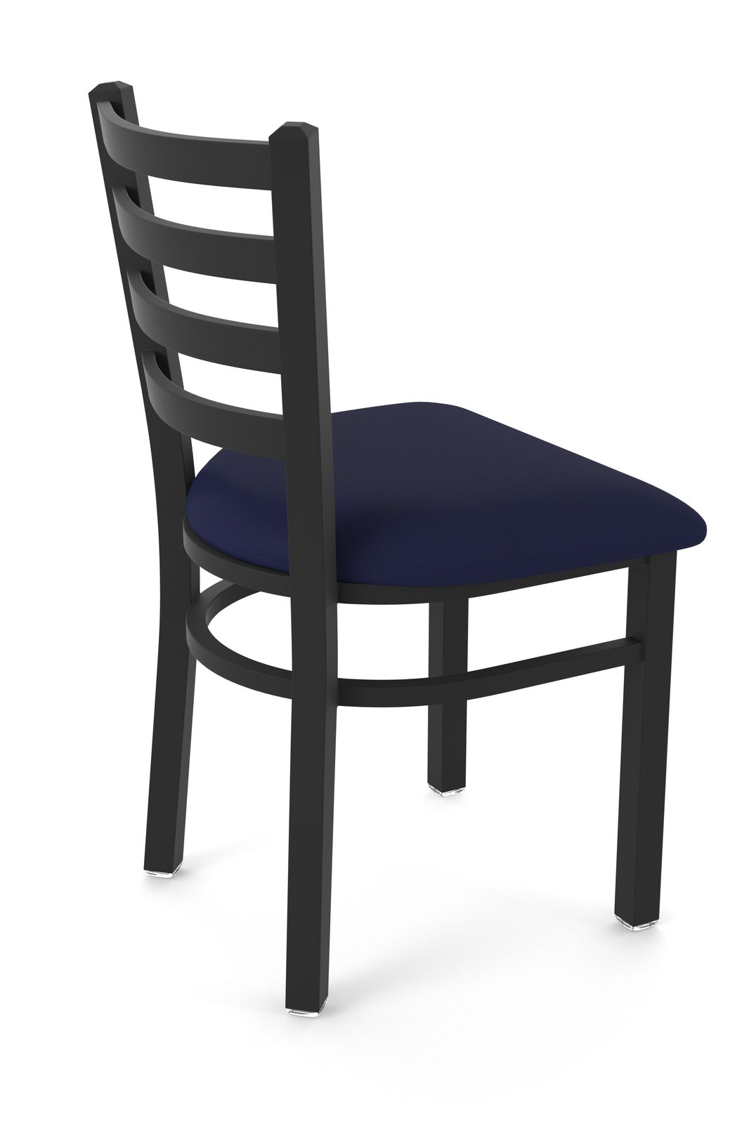 18-Inch Ladder Back Chair with Steel Frame, Black Wrinkle Finish, and Canter Twilight Seat 2 18-Inch Ladder Back Chair with Steel Frame, Black Wrinkle Finish, and Canter Twilight Seat - Image 2