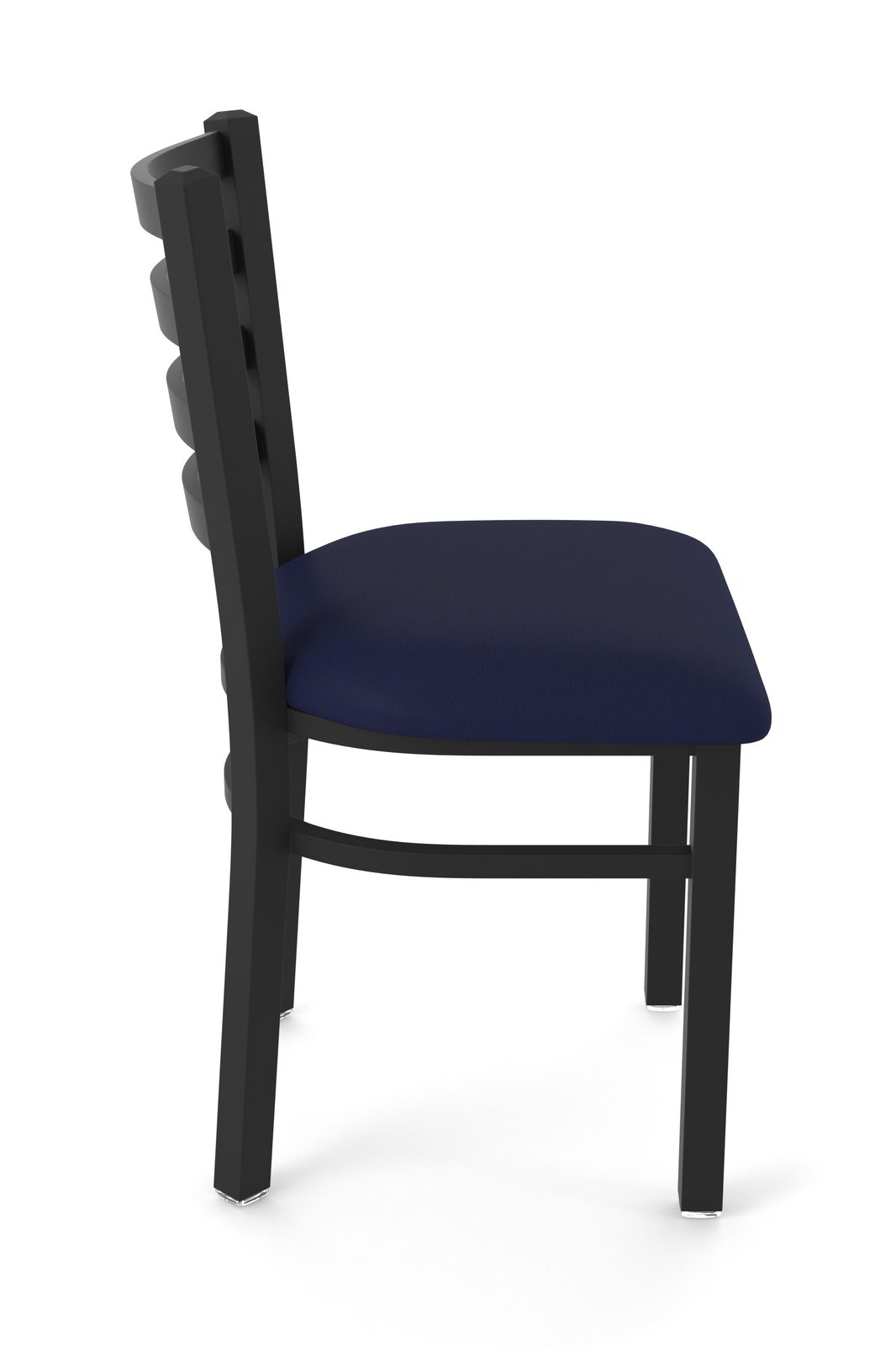 18-Inch Ladder Back Chair with Steel Frame, Black Wrinkle Finish, and Canter Twilight Seat 3 18-Inch Ladder Back Chair with Steel Frame, Black Wrinkle Finish, and Canter Twilight Seat - Image 3