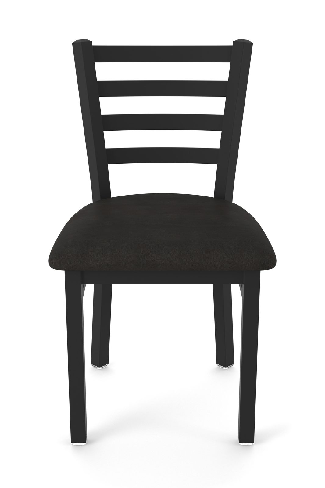 18-Inch Ladder Back Chair with Steel Frame, Black Wrinkle Finish, and Canter Espresso Seat 4 18-Inch Ladder Back Chair with Steel Frame, Black Wrinkle Finish, and Canter Espresso Seat - Image 4